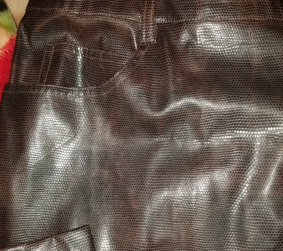 Brown Faux Leather pants - Picture 3 of 6